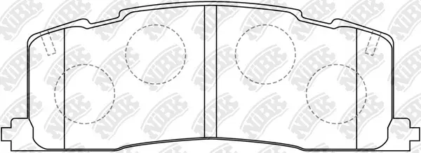 Kit de plaquettes de frein, frein à disque NiBK PN1274