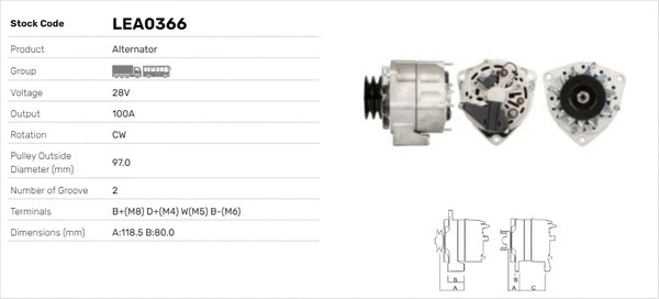 Alternateur LUSA LEA0366