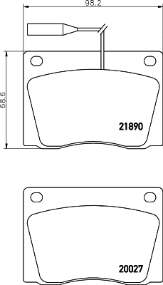Kit de plaquettes de frein, frein à disque MINTEX MDB1499