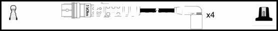 Kit de câbles d'allumage LEMARK HOES1265
