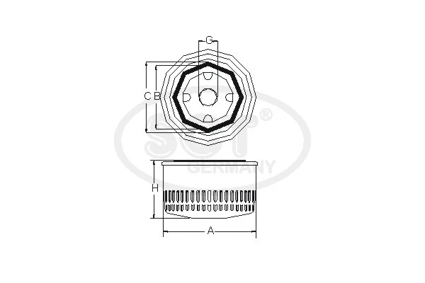 Filtre hydraulique, boîte automatique SCT - MANNOL SM 5041