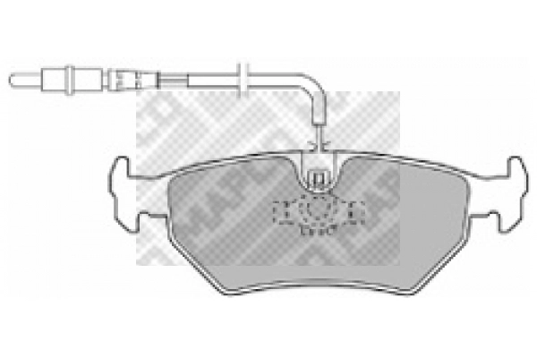 Kit de plaquettes de frein, frein à disque MAPCO 6497