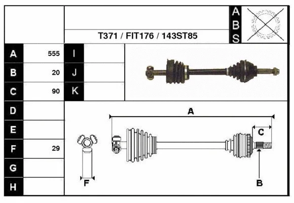 Arbre de transmission Technika 47143