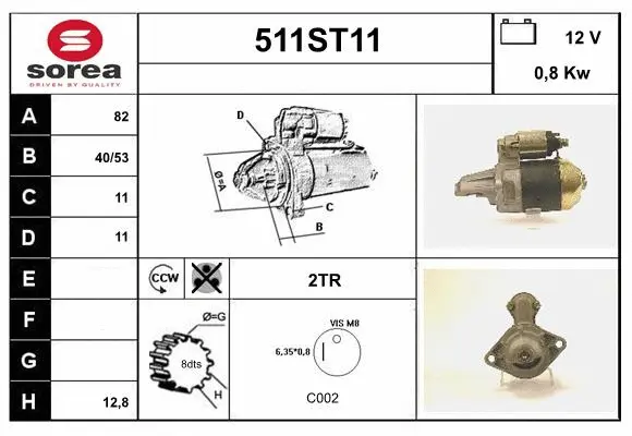 Démarreur STARTCAR 511ST11