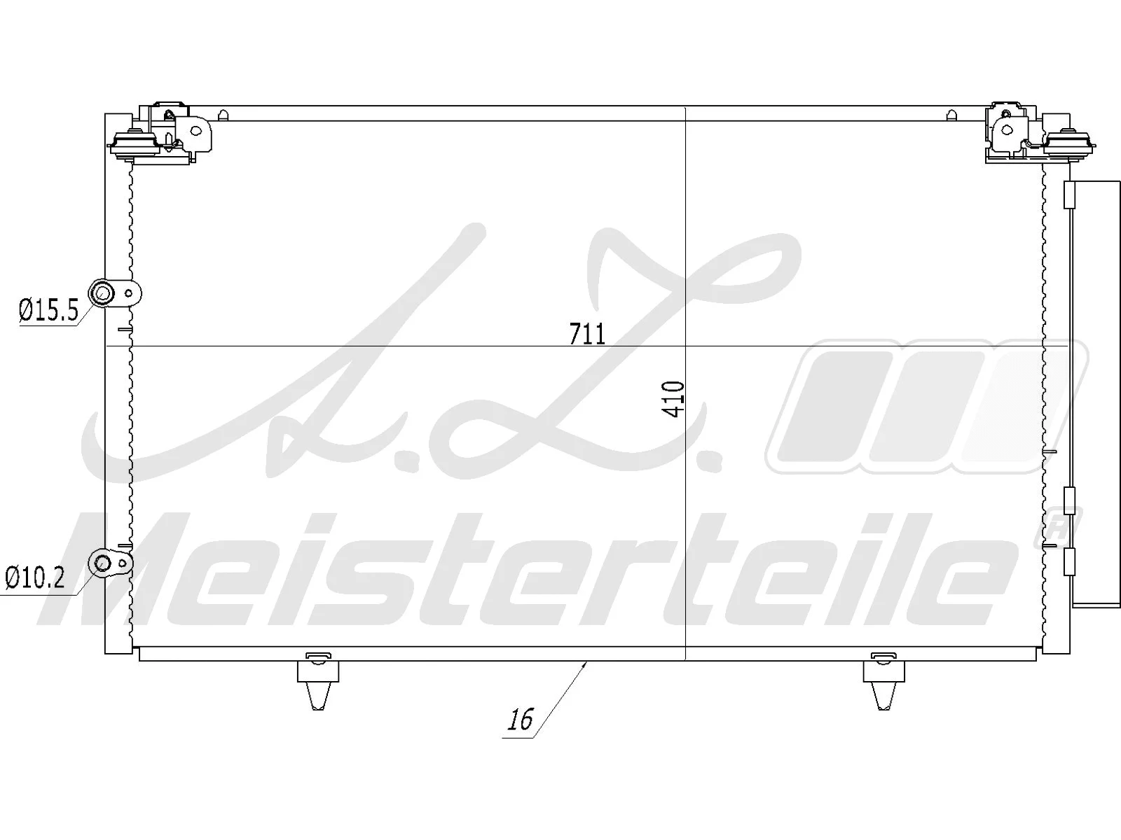 Condenseur, climatisation A.Z. Meisterteile AZMT-45-030-1092