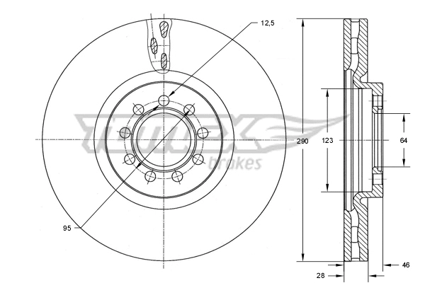 Disque de frein TOMEX Brakes TX 73-40