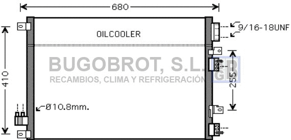 Condenseur, climatisation BUGOBROT 62-CR5093