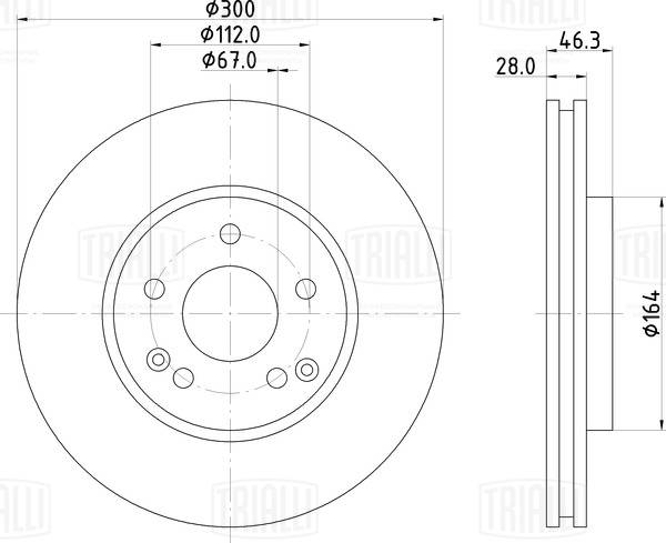 Disque de frein TRIALLI DF 261514