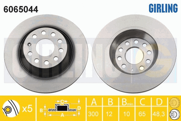 Disque de frein GIRLING 6065044