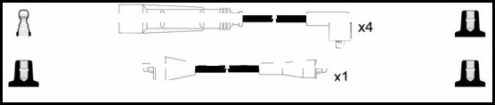 Kit de câbles d'allumage LEMARK HOES795