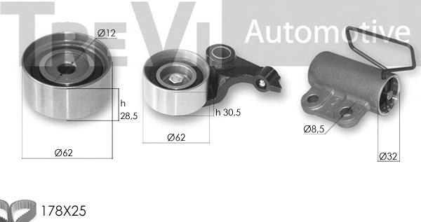 Kit de courroie crantée TREVI AUTOMOTIVE KD1388