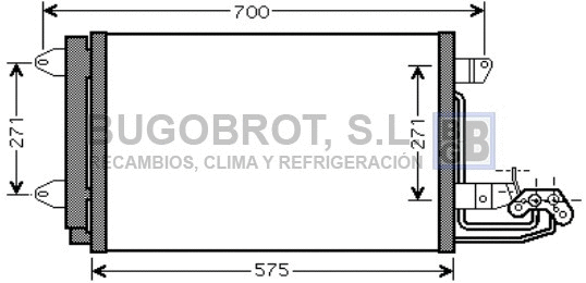 Condenseur, climatisation BUGOBROT 62-VW5269