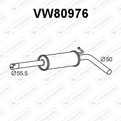 Silencieux avant VENEPORTE VW80976