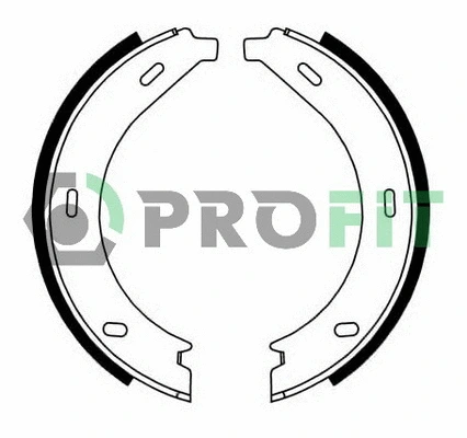 Jeu de mâchoires de frein PROFIT 5001-0536