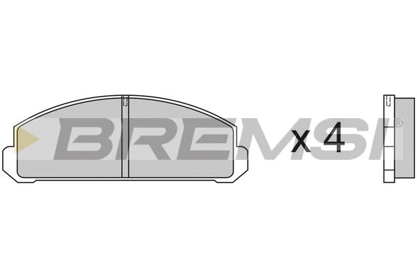 Kit de plaquettes de frein, frein à disque BREMSI BP2123