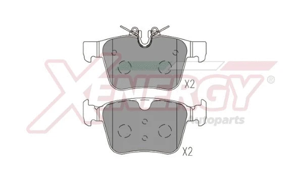 Kit de plaquettes de frein, frein à disque AP XENERGY X41288