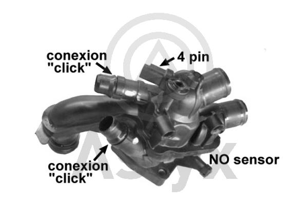 Boîtier du thermostat Aslyx AS-535583