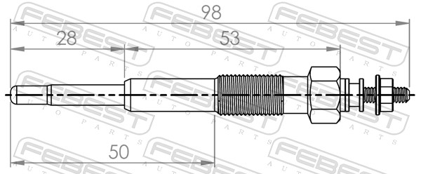 Bougie de préchauffage FEBEST 01642-003