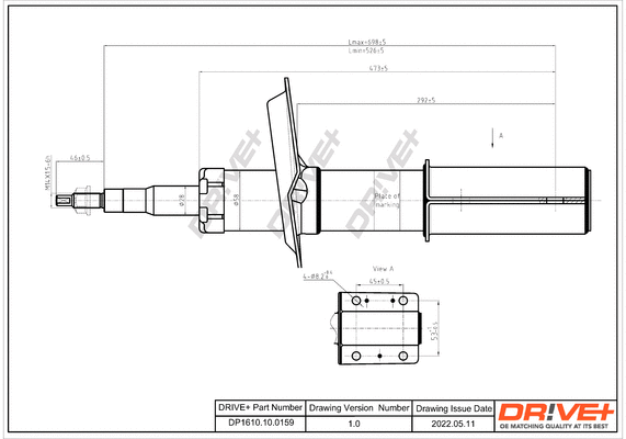 Amortisseur Dr!ve+ DP1610.10.0159