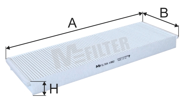 Filtre, air de l'habitacle MFILTER K 952