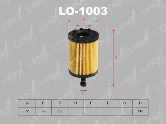 Filtre à huile LYNXAUTO LO-1003