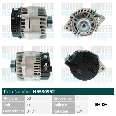 Alternateur HOFFER H5530952