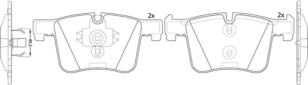 Kit de plaquettes de frein, frein à disque FIT FP1561