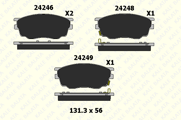 Kit de plaquettes de frein, frein à disque KALE 24246 170 05