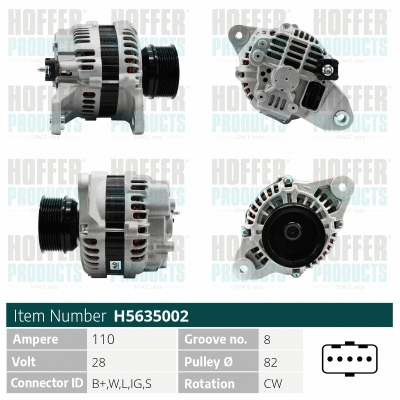 Alternateur HOFFER H5635002