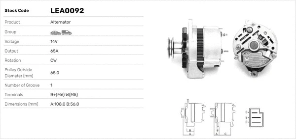 Alternateur LUSA LEA0092