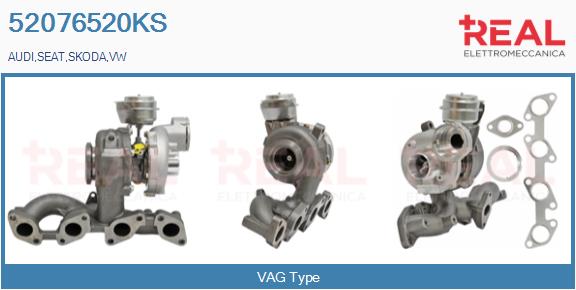 Turbocompresseur, suralimentation REAL 52076520KS