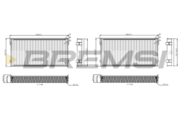 Filtre, air de l'habitacle BREMSI FC0948C