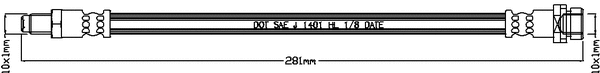 Flexible de frein JURATEK JBH1162