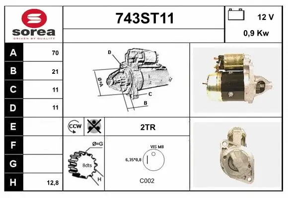 Démarreur STARTCAR 743ST11