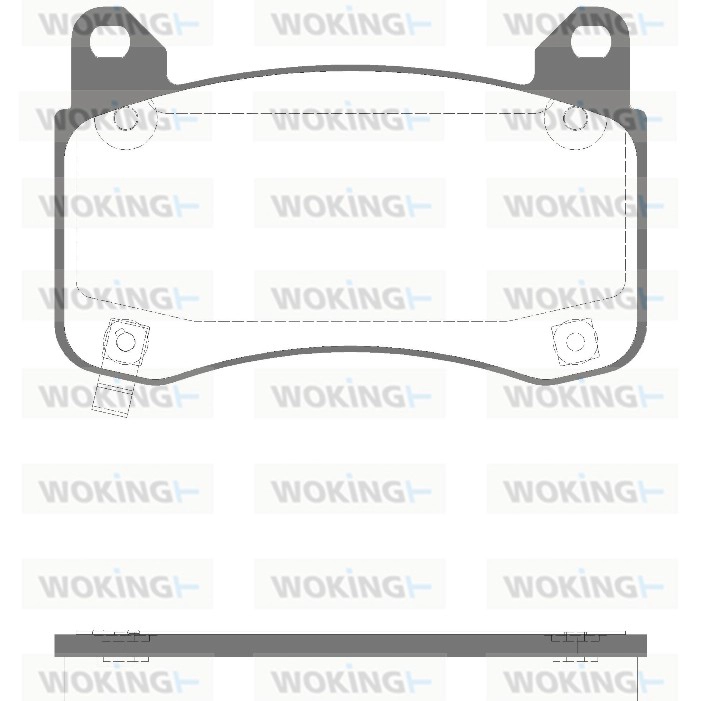 Kit de plaquettes de frein, frein à disque WOKING P18923.04
