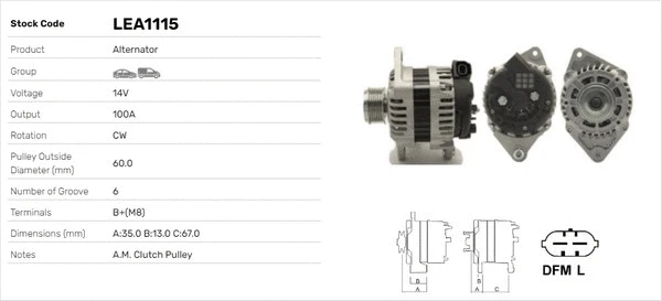 Alternateur LUSA LEA1115