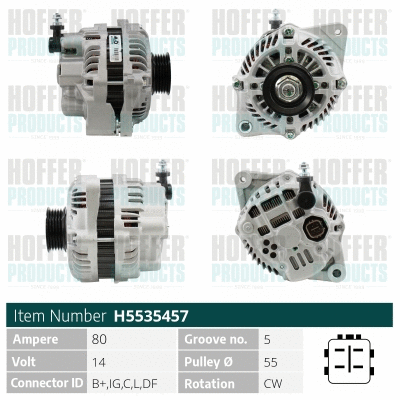 Alternateur HOFFER H5535457