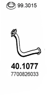 Tuyau d'échappement ASSO 40.1077