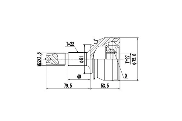 Jeu de joints, arbre de transmission DYNAMATRIX DCV899018