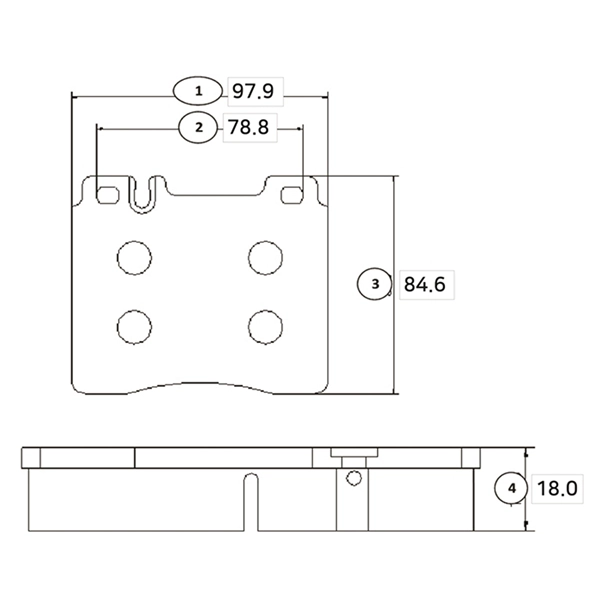 Kit de plaquettes de frein, frein à disque CTR GK0029