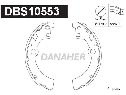 Jeu de mâchoires de frein DANAHER DBS10553