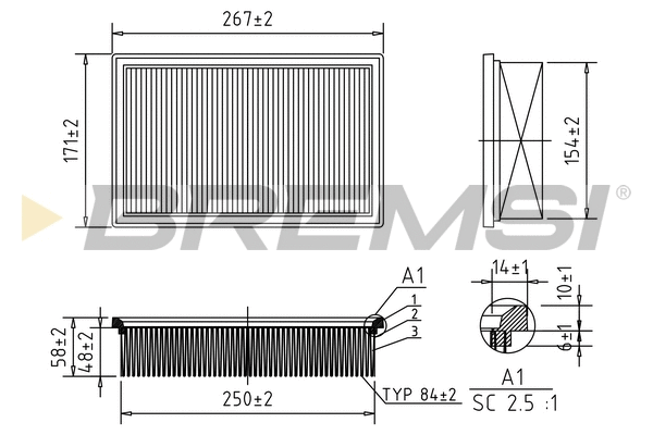 Filtre à air BREMSI FA0130