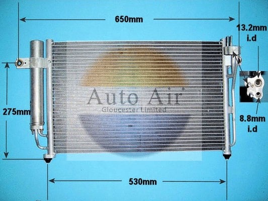 Condenseur, climatisation AUTO AIR GLOUCESTER 16-1056