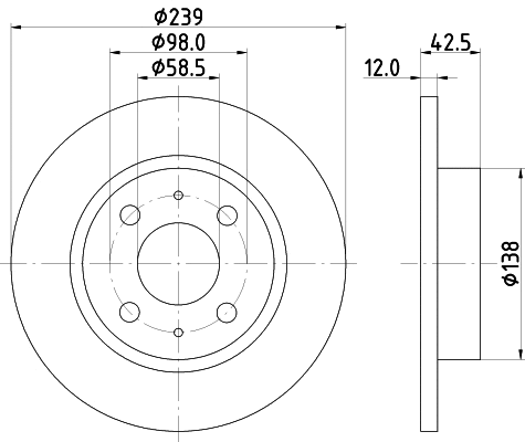 Disque de frein MINTEX MDC595