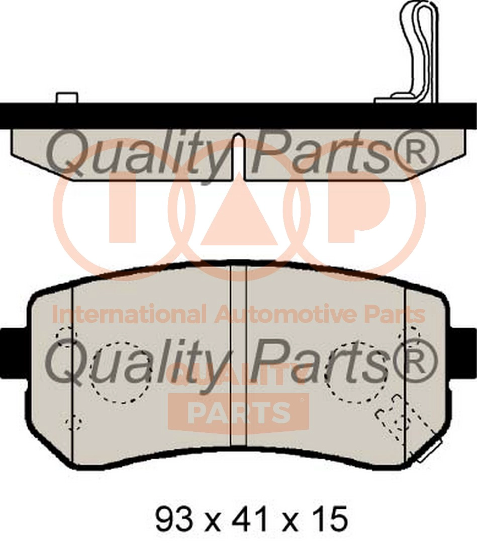 Kit de plaquettes de frein, frein à disque IAP QUALITY PARTS 704-21073