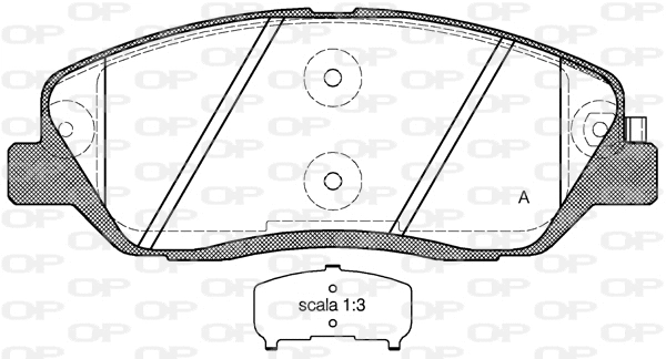 Kit de plaquettes de frein, frein à disque OPEN PARTS BPA1226.02