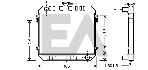 Radiateur, refroidissement du moteur EACLIMA 31R54015