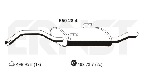 Silencieux arrière ERNST 550284