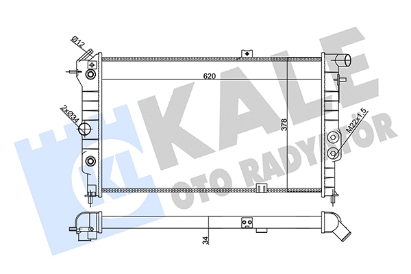 Radiateur, refroidissement du moteur KALE OTO RADYATÖR 356860