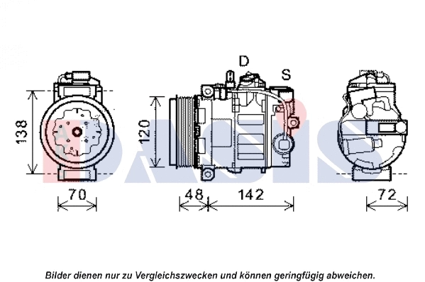 Compresseur, climatisation AKS DASIS 851977N